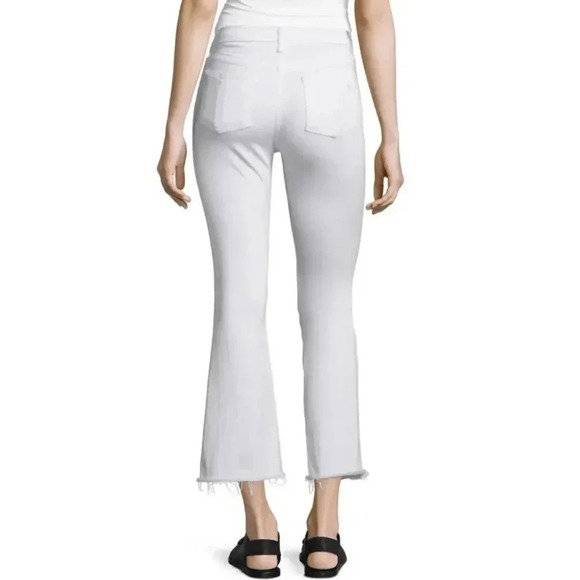 NWT! RAG & BONE Mid-Rise Cropped Flare-Leg Jeans in Bright White - Picture 4 of 15